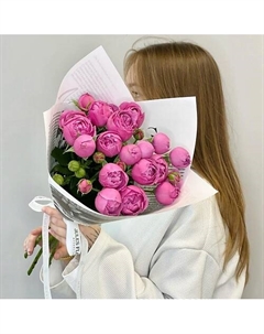 Букет из пионовидных кустовых роз Мисти баблс Jules flower atelier