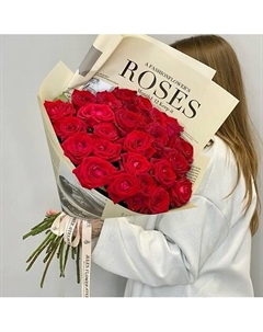 «25 Roses» букет из красных роз премиум Jules flower atelier