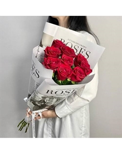 Букет 9 красных роз Рэд Наоми Jules flower atelier