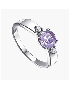 Кольцо с фианитами покрытое серебром Shine&beauty