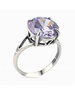 Кольцо с фианитом покрытое серебром Shine&beauty