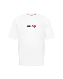 Хлопковая футболка Hugo