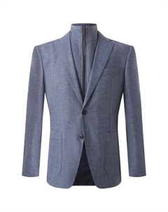 Пиджак из шерсти и хлопка Boss