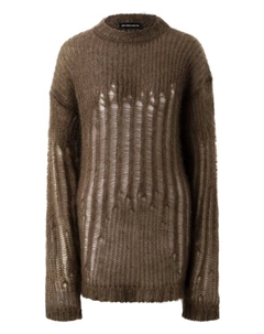 Пуловер из шерсти и шелка Ann demeulemeester