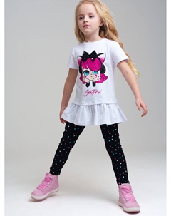 Комплект трикотажный для девочек: фуфайка (футболка), брюки (легинсы) Playtoday kids