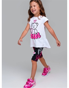 Комплект трикотажный для девочек: брюки (легинсы укороченные), фуфайка (футболка) Playtoday kids