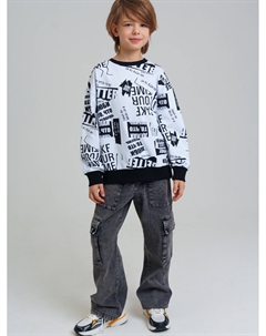 Брюки текстильные джинсовые для мальчиков Playtoday tween