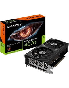 Видеокарта PCI-E GeForce RTX 4070 WINDFORCE V2 (GV-N4070WF2V2-12GD) 12GB GDDR6 192bit 5nm 2475/20000MHz HDMI 3*DP Gigabyte