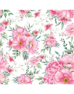 Упаковочная бумага «Нежные цветы» 100x70 см Симфония