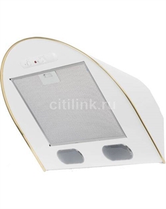 Вытяжка каминная Эпсилон 60П-430-П3Л, белый/золотистый, ползунковое управление Elikor