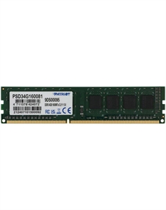 Модуль памяти DIMM 4Gb DDR3 PC12800 1600Mhz Patriot Memory (PSD34G160081) Patriot memory