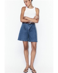 Шорты-бермуды джинсовые с ремнем Befree