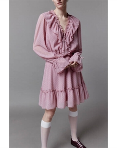 Платье мини шифоновое с воланами и завязками Befree