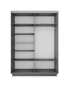 Корпус шкафа-купе Экспресс 2 1600х2200х600мм серый диамант ЛДСП Е1