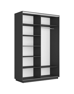 Корпус шкафа-купе Экспресс 1400х2200х600мм серый диамант Е1