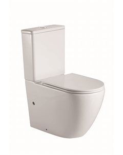 Унитаз напольный Сатурн PN42901 безободковый, быстросъемное тонкое сиденье с микролифтом, белый Point