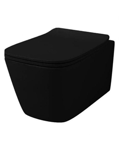 Унитаз подвесной A16 ASV006 17 00 безободковый, смыв THE REEL, черный матовый Artceram