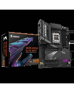 Материнская плата X870 AORUS ELITE WIFI7, AM5, AMD X870, 4xDDR5 DIMM, 2PCI-Ex16, 4SATA3, 7.1-ch, 2.5GLAN, 8 USB 3.2, 3 USB Type-C, HDMI, Type-C DP, ATX, Retail Gigabyte