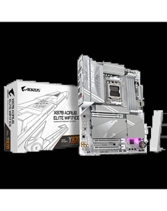 Материнская плата X870 AORUS ELITE WIFI7 ICE, AM5, AMD X870, 4xDDR5 DIMM, 3PCI-Ex16, 4SATA3, 7.1-ch, 2.5GLAN, 8 USB 3.2, 3 USB Type-C, HDMI, Type-C DP, ATX, Retail Gigabyte