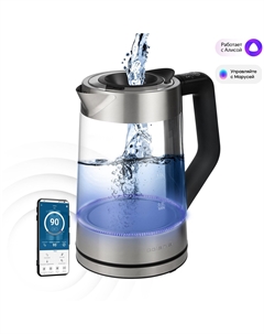 Чайник электрический POLARIS PWK 1725CGLD 1.7л. 2.2 кВт, металл/стекло, серебристо/черный (017215) Polaris