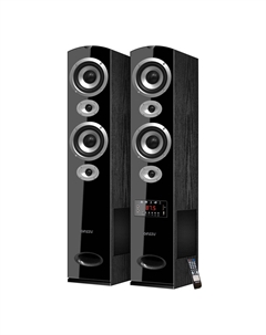 Акустика 2.0 Ginzzu GM-328, 200 Вт, FM, USB, SD, Bluetooth, черный (4892872101314)