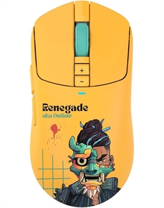 Мышь беспроводная/проводная Bloody R72 Ultra Duo Renegade Sunset, 20000dpi, оптическая светодиодная, USB/Радиоканал, желтый (R72 ULTRA DUO) A4tech