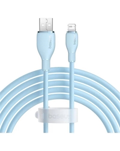 Кабель USB-Lightning 8-pin, быстрая зарядка, 2.4А, 20 Вт, 2 м, голубой, Baseus Pudding (P10355700311-01)