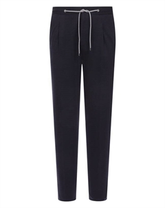 Брюки из шерсти и хлопка Corneliani