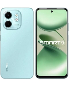Смартфон Infinix SMART 9, 6.7" 1600x720 IPS, MediaTek Helio G81, 4Gb RAM, 128Gb, 3G/4G, Wi-Fi, BT, 2xCam, 2-Sim, 5000 мА⋅ч, USB Type-C, Android 14 (Go Edition), зеленый