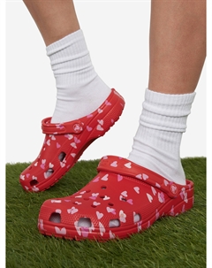 Сабо женские Classic Vday, Красный Crocs