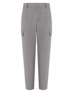 Брюки-карго из вискозы и шерсти Boss