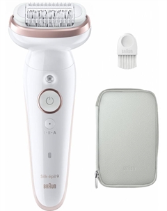 Эпилятор и электробритва для женщин S9 SES 9-000 Flamingo SmartTouch, тип 5380, белый/розовый, с косметичкой Braun
