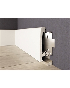 Плинтус 1 UHD Polymer 03/70C белый 2000х70х14мм ударопрочный HDPS Solid