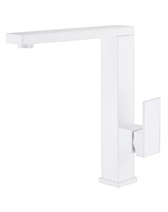 Смеситель для кухни Daheim белый с высоким изливом однорычажный (AF8214W) Abber