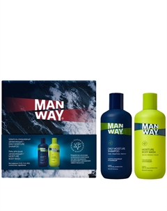 Набор ежедневный увлажняющий (шампунь 300 мл + гель для душа 300 мл) Man way