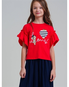 Фуфайка трикотажная для девочек (футболка) Playtoday tween