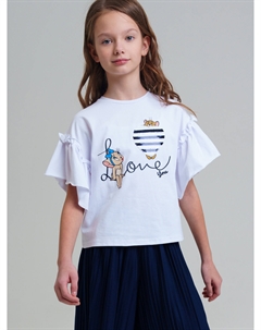 Фуфайка трикотажная для девочек (футболка) Playtoday tween