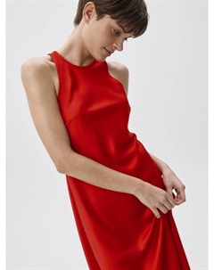 Платье макси из вискозного сатина Sela