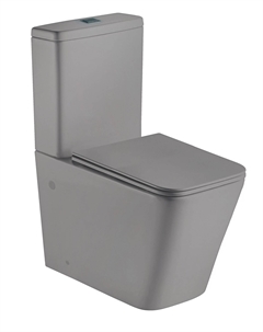 Унитаз-компакт WW GELBACH 001 ST MT-GR безободковый, с сиденьем микролифт, серый матовый Weltwasser