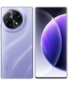 Смартфон Tecno Camon 30S, 6.78" 2436x1080 AMOLED, MediaTek Helio G100, 8Gb RAM, 128Gb, 3G/4G, NFC, Wi-Fi, BT, 2xCam, 2-Sim, 5000 мА⋅ч, USB Type-C, Android 14, фиолетовый (TCN-CLA5.8.128.VL)