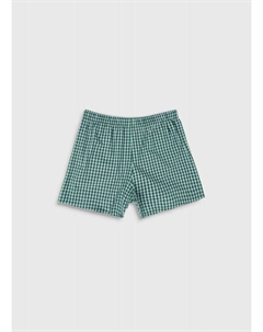 Текстильные трусы-боксеры в клетку, Зеленый Ostin