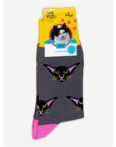Носки с рисунками St.Friday Socks, Собака-Кот, Серый St. friday