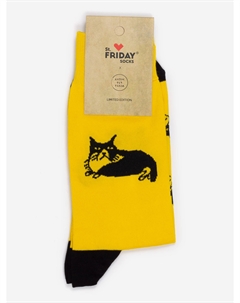 Носки Socks, Кот, Желтый St. friday
