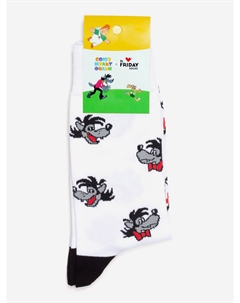 Носки с рисунками St.Friday Socks, Волк, Ну погоди!, Белый St. friday