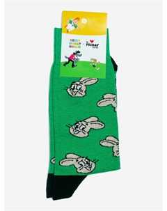 Носки с рисунками St.Friday Socks, Заяц, Ну погоди!, Зеленый St. friday