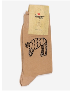 Носки Socks, Леопард бежевый, Бежевый St. friday
