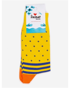 Носки с узорами St.Friday Socks с горошинами Желтые, Желтый St. friday