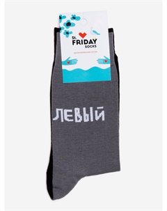 Носки с рисунками St.Friday Socks, Левый, Левый, Серый St. friday