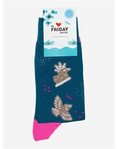 Носки с рисунками St.Friday Socks, Имбирные пряники, Коричневый St. friday