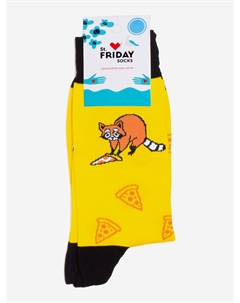 Носки с рисунками St.Friday Socks, Еноты, Желтый St. friday